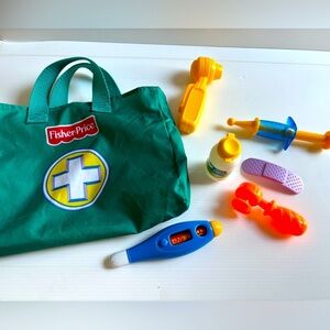 Fisher Price Medical Bag and Accessories Toy Set 2004